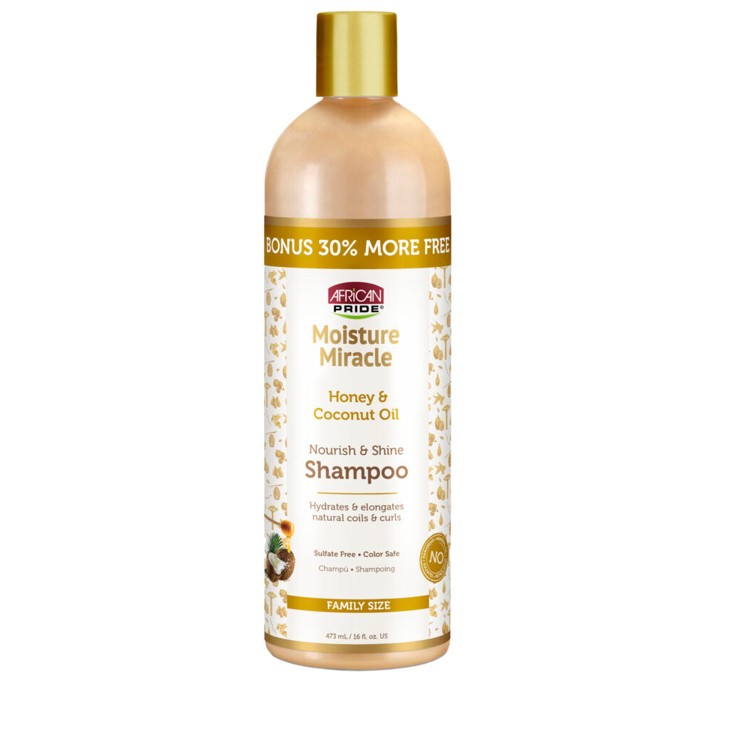 SHAMPOO HONEY & COCONUT OIL AFRICAN PRIDE 16OZ