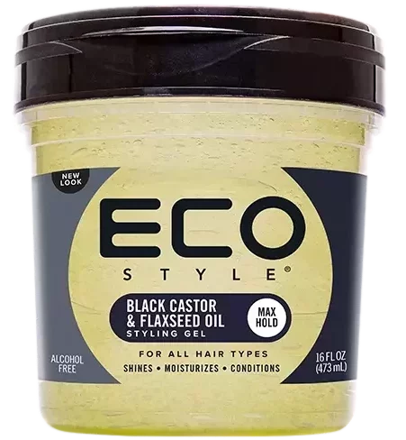 Gelatina Eco Black Castor & Flaxssed Oil 16oz